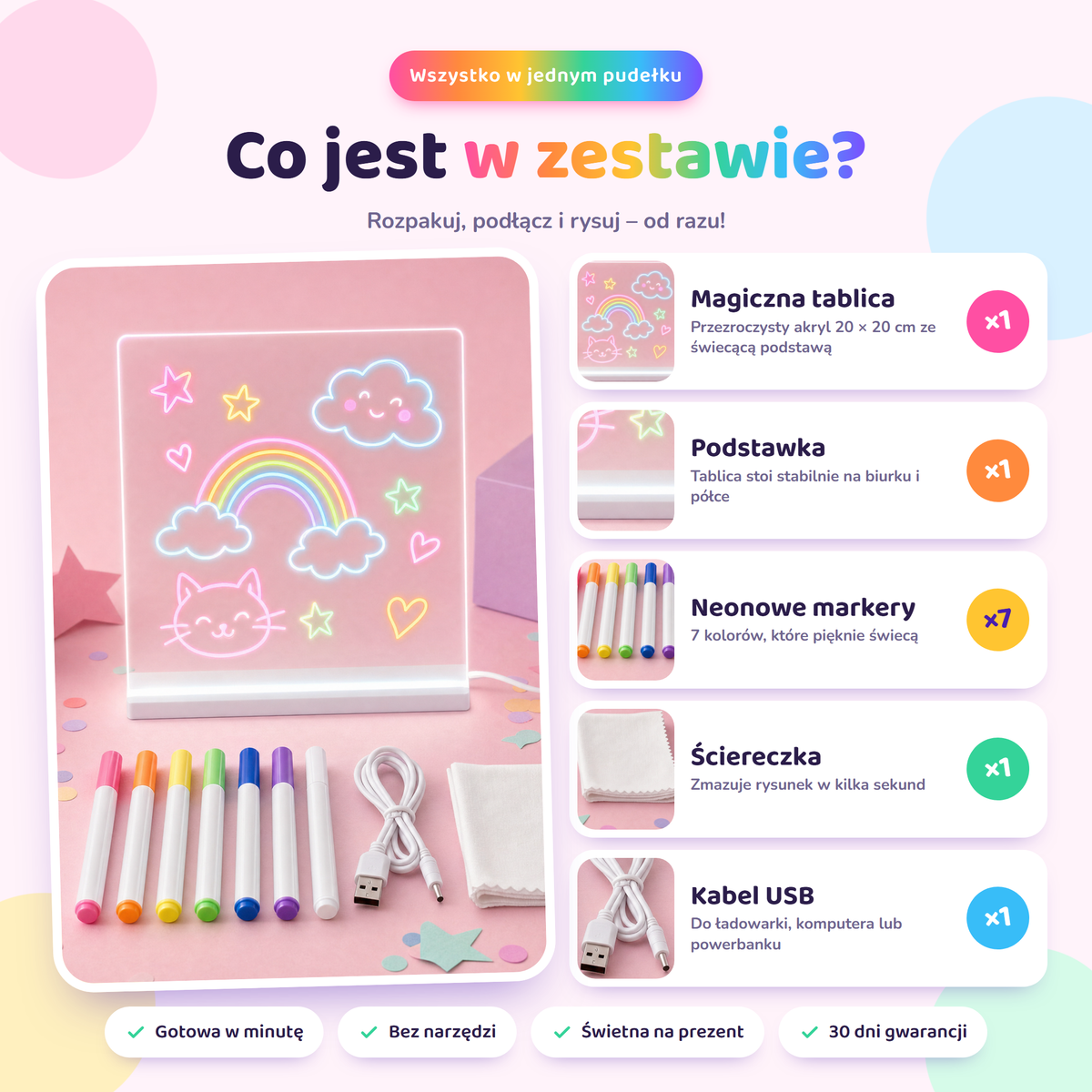 Co jest w zestawie Tabio